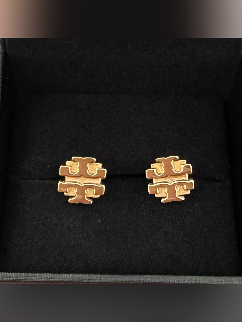 Gold-Tone Logo Stud Earrings - Tory Burch